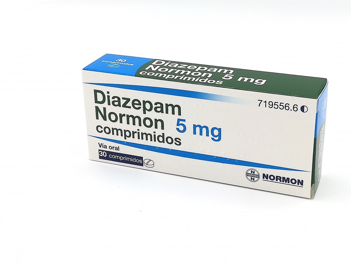 DIAZEPAM NORMON 5 mg COMPRIMIDOS , 40 comprimidos fotografía del envase.