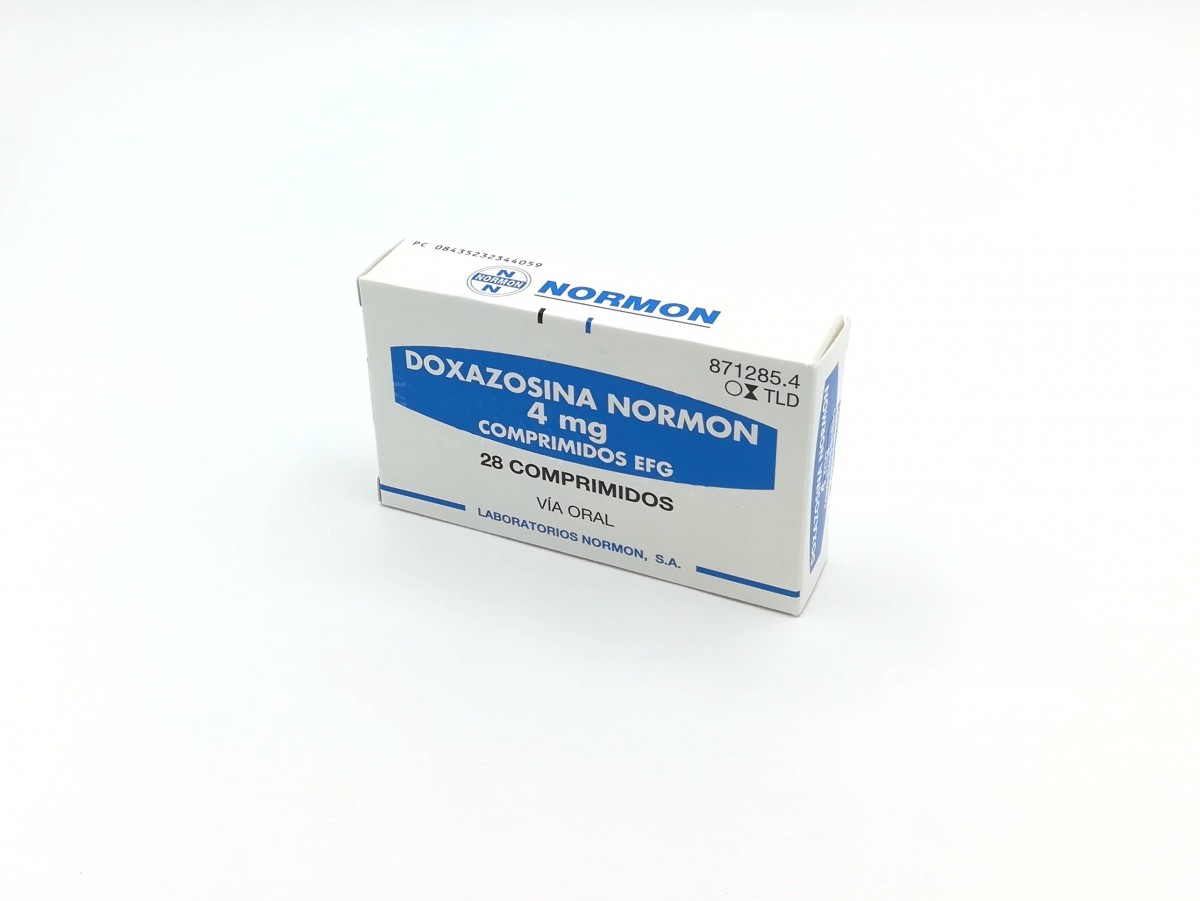 DOXAZOSINA NORMON 4 mg COMPRIMIDOS EFG, 500 comprimidos fotografía del envase.