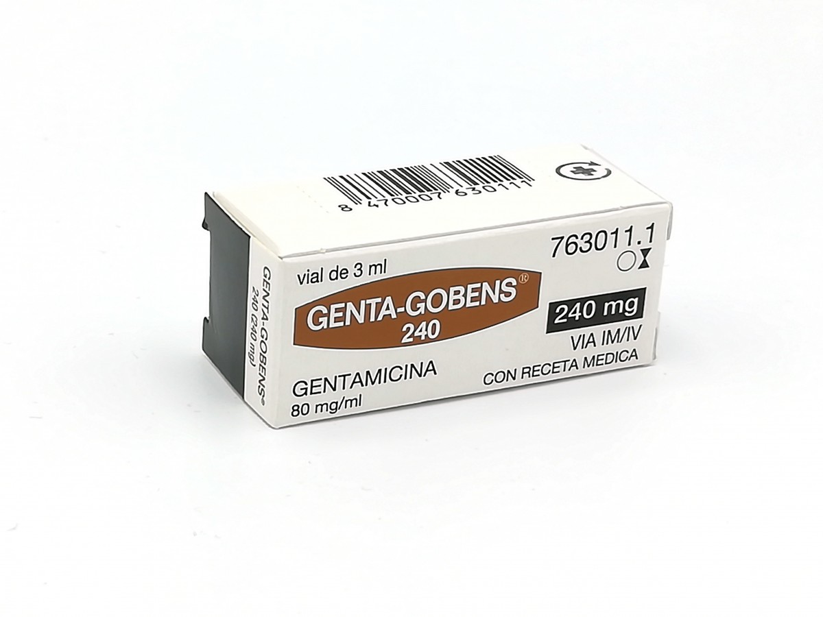 GENTA GOBENS 80 MG/ML SOLUCION INYECTABLE Y PARA PERFUSION, 50 viales de 3 ml fotografía del envase.