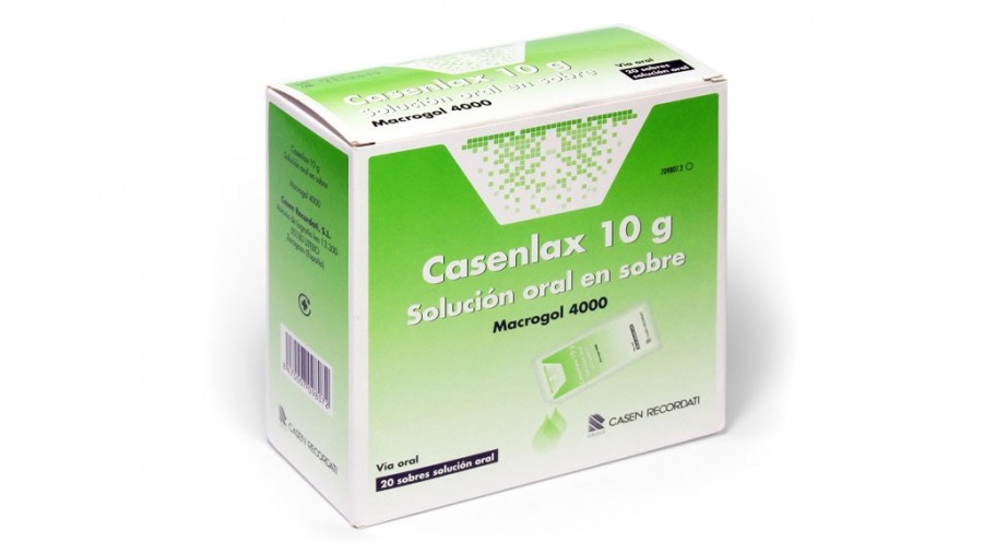 CASENLAX 10 G SOLUCION ORAL EN SOBRE , 20 sobres fotografía del envase.