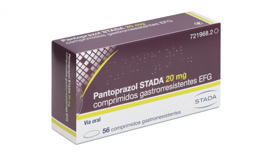 PANTOPRAZOL STADA 20 mg COMPRIMIDOS GASTRORRESISTENTES EFG , 28 comprimidos fotografía del envase.