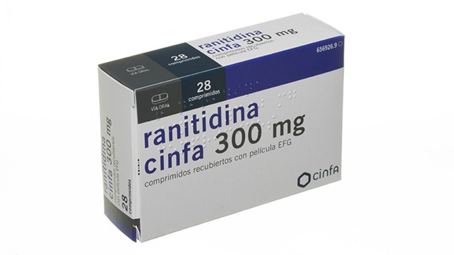 RANITIDINA CINFA 300 mg COMPRIMIDOS RECUBIERTOS CON PELICULA EFG, 500 comprimidos fotografía del envase.