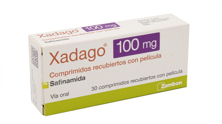 XADAGO 100 mg comprimidos recubiertos con pelicula 30 comprimidos fotografía del envase.