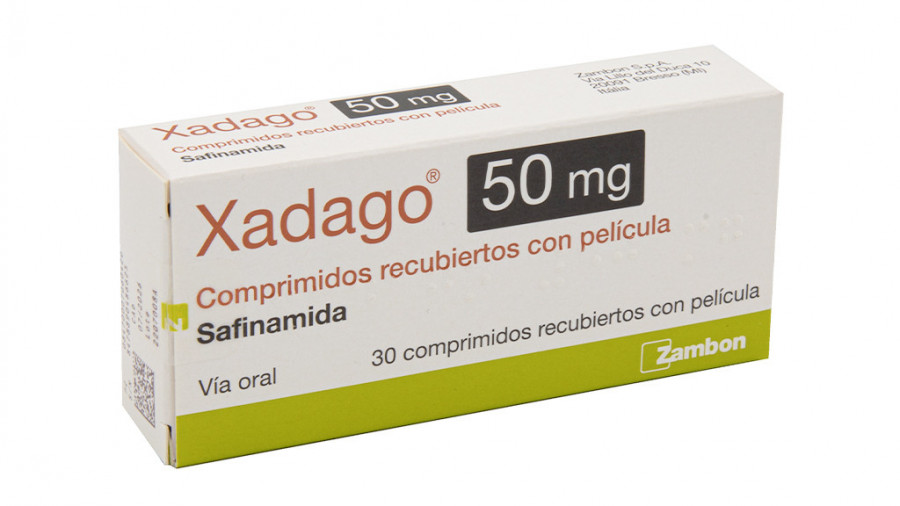 XADAGO 50 mg comprimidos recubiertos con pelicula 30 comprimidos fotografía del envase.