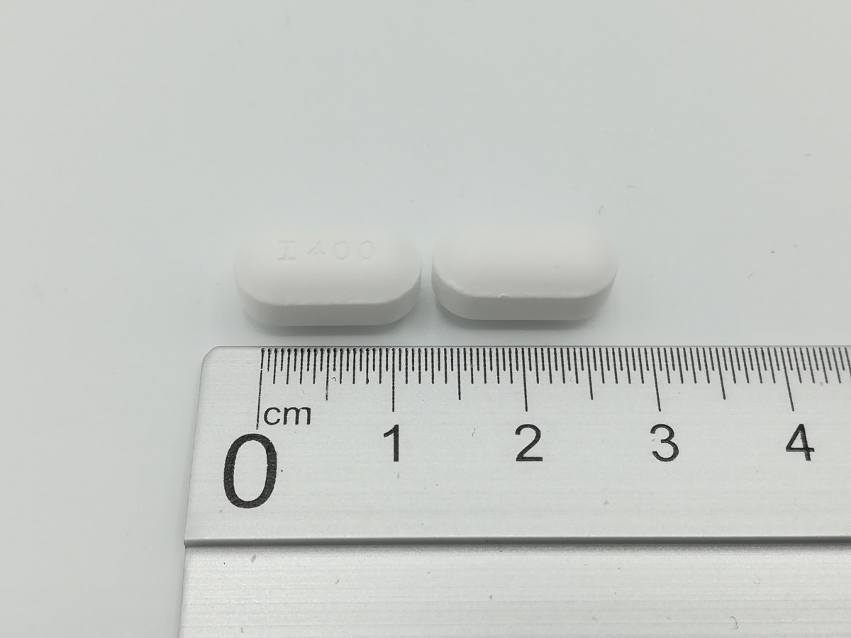 IBUPROFENO NORMON 400 mg COMPRIMIDOS RECUBIERTOS CON PELICULA EFG , 30 comprimidos fotografía de la forma farmacéutica.