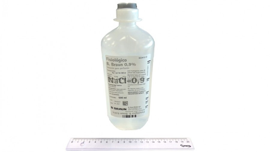 FISIOLOGICO B. BRAUN 0,9% SOLUCION PARA PERFUSION , 20 frascos de 50 ml fotografía de la forma farmacéutica.