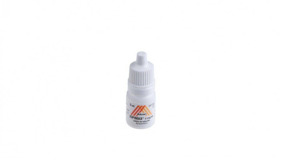 IOPIMAX 5 mg/ml COLIRIO EN SOLUCION, 1 frasco de 5 ml fotografía de la forma farmacéutica.