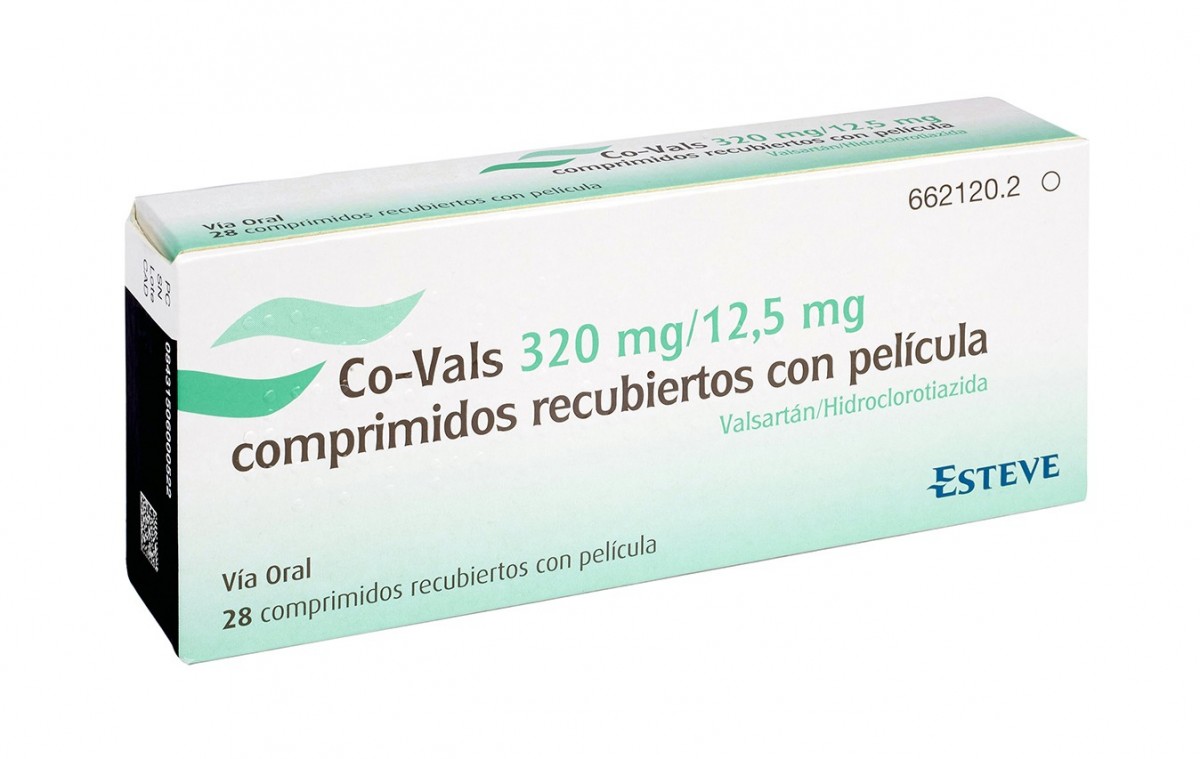 CO-VALS 320 mg/12,5 mg COMPRIMIDOS RECUBIERTOS CON PELICULA , 28 comprimidos fotografía del envase.