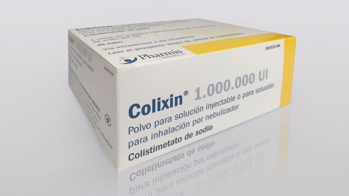 COLIXIN 1MUI. POLVO PARA SOLUCION INYECTABLE , 30 viales fotografía del envase.