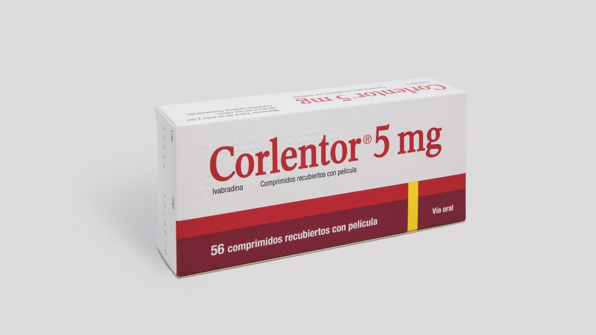 CORLENTOR 5 mg COMPRIMIDOS RECUBIERTOS CON PELICULA, 56 comprimidos fotografía del envase.