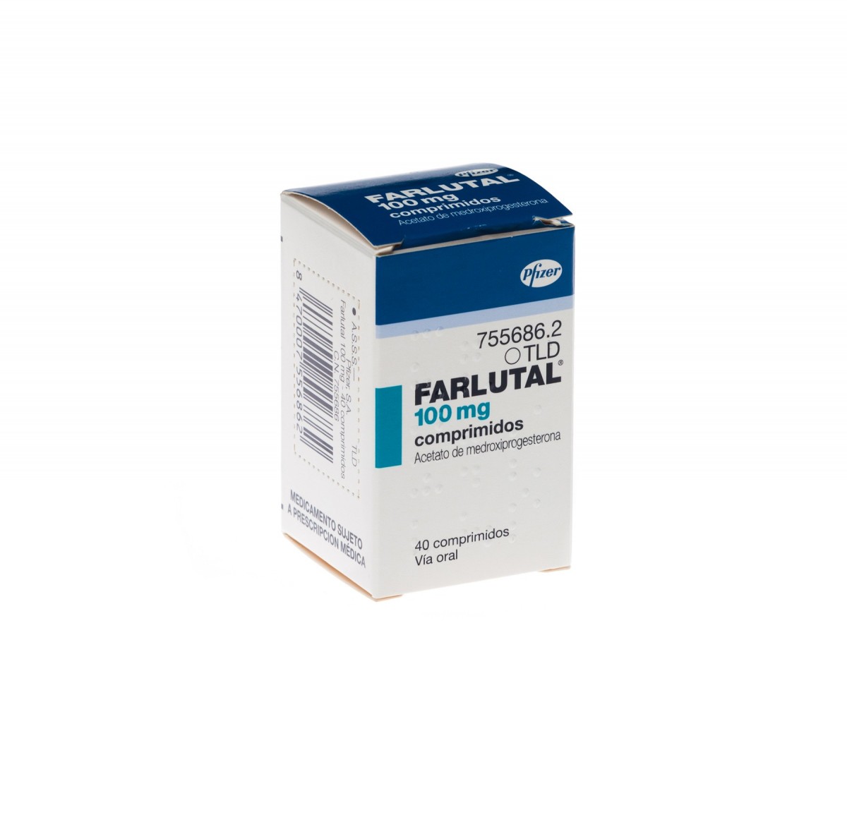 FARLUTAL 100 mg COMPRIMIDOS , 40 comprimidos fotografía del envase.