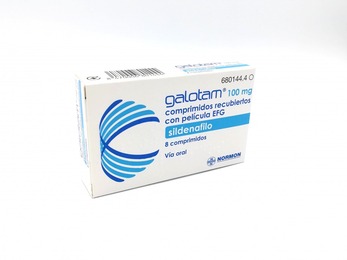 GALOTAM 100 mg COMPRIMIDOS RECUBIERTOS CON PELICULA EFG, 8 comprimidos fotografía del envase.