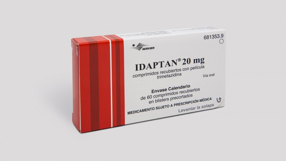 IDAPTAN 20 mg COMPRIMIDOS RECUBIERTOS CON PELICULA , 500 comprimidos fotografía del envase.