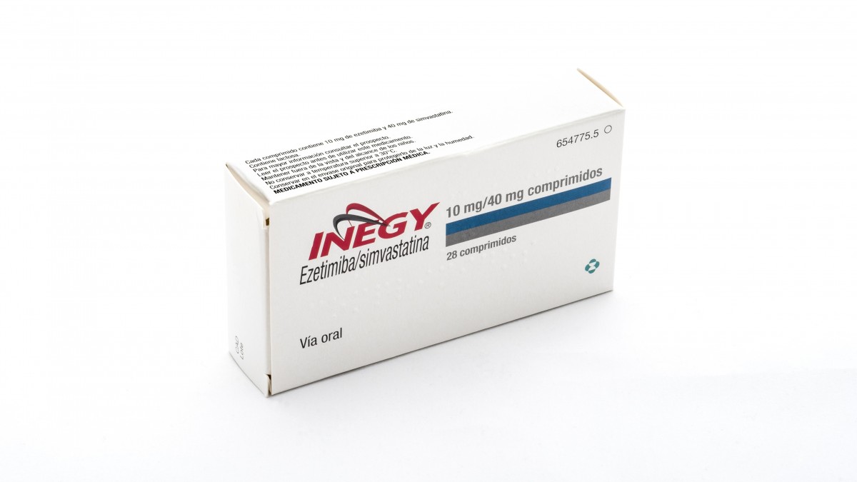INEGY 10 mg/40 mg COMPRIMIDOS , 28 comprimidos fotografía del envase.