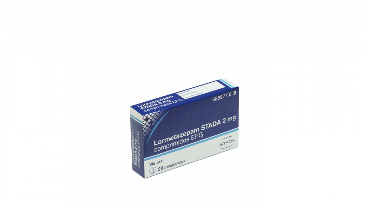 LORMETAZEPAM STADA 2 mg COMPRIMIDOS EFG, 20 comprimidos fotografía del envase.