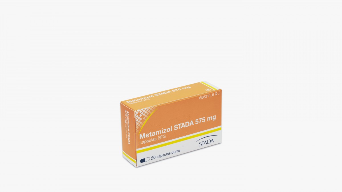 METAMIZOL STADA 575 mg CAPSULAS DURAS EFG, 10 cápsulas fotografía del envase.