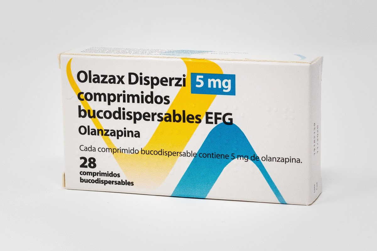OLAZAX DISPERZI 5 MG COMPRIMIDOS BUCODISPERSABLES EFG, 56 comprimidos fotografía del envase.