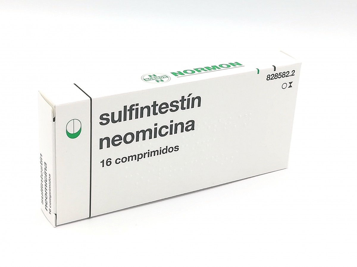 SULFINTESTIN NEOMICINA COMPRIMIDOS, 10 comprimidos fotografía del envase.