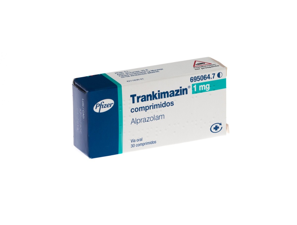 TRANKIMAZIN 1 mg COMPRIMIDOS, 30 comprimidos fotografía del envase.