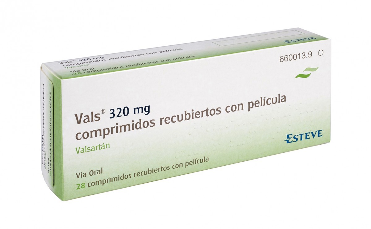 VALS 320 mg COMPRIMIDOS RECUBIERTOS CON PELICULA , 28 comprimidos fotografía del envase.