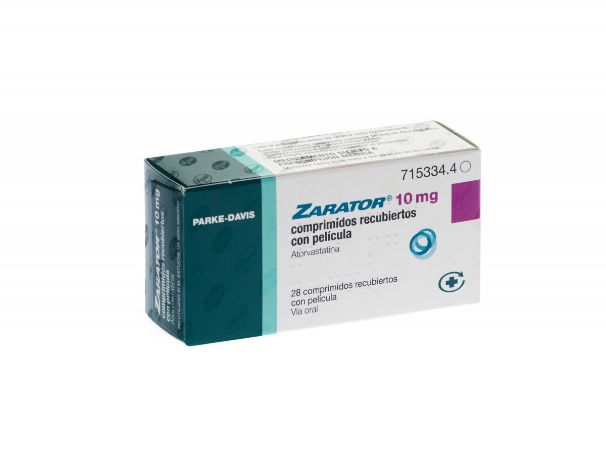 ZARATOR 10 mg COMPRIMIDOS RECUBIERTOS CON PELICULA , 28 comprimidos fotografía del envase.
