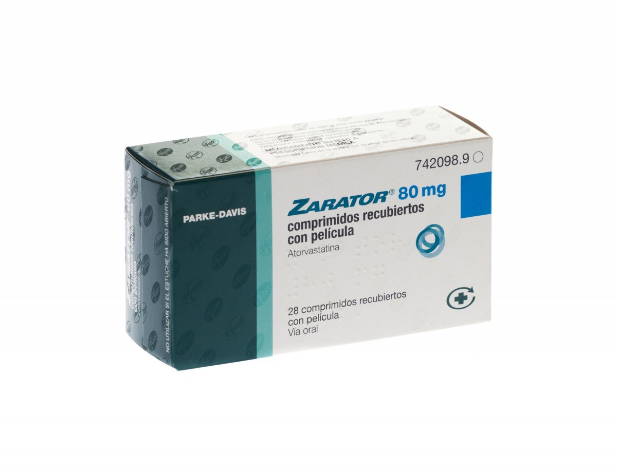 ZARATOR 80 mg COMPRIMIDOS RECUBIERTOS CON PELICULA , 28 comprimidos fotografía del envase.