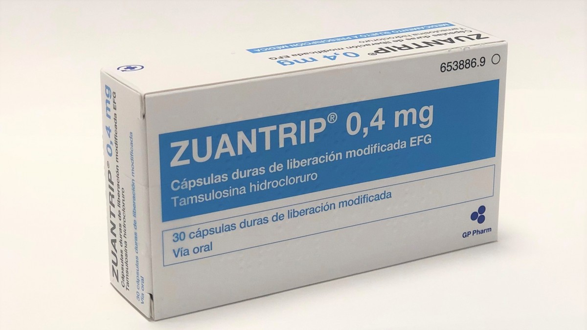 ZUANTRIP  0,4 mg CAPSULAS DURAS DE LIBERACION MODIFICADA EFG, 30 cápsulas fotografía del envase.