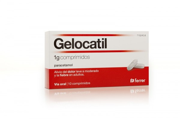 GELOCATIL 1 g COMPRIMIDOS,10 comprimidos fotografía del envase.