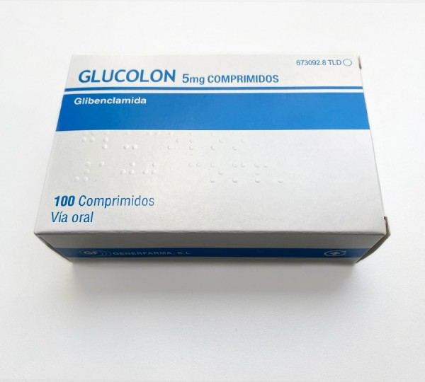 GLUCOLON 5 MG COMPRIMIDOS, 40 comprimidos fotografía del envase.