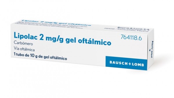 LIPOLASIC 2 mg/g GEL OFTALMICO , 1 tubo de 10 g fotografía del envase.