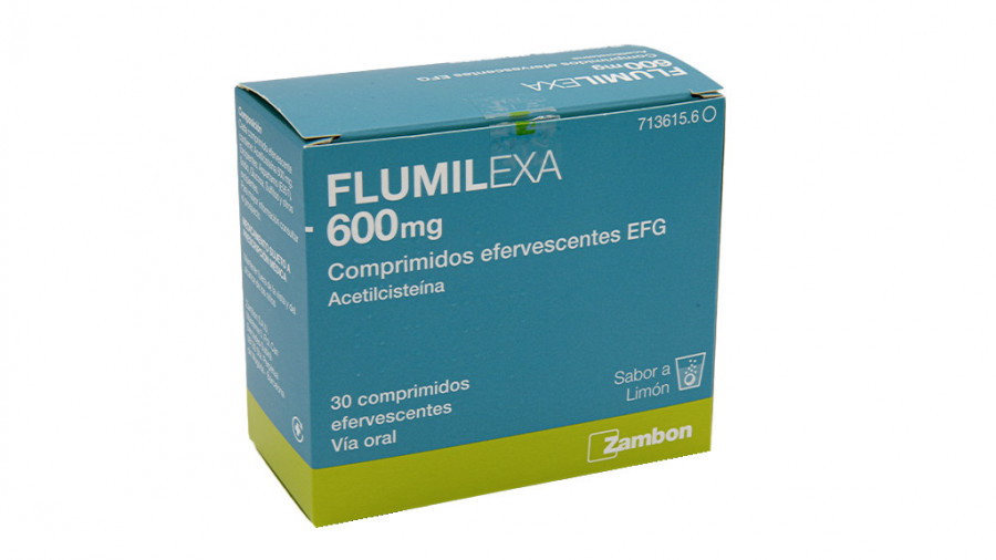 FLUMILEXA 600 MG COMPRIMIDOS EFERVESCENTES EFG , 20 comprimidos fotografía del envase.