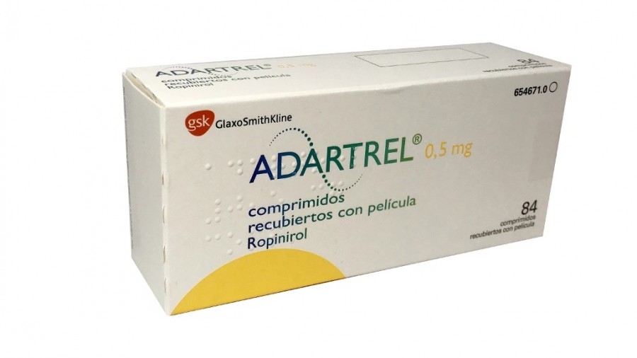 ADARTREL 0.5 mg COMPRIMIDOS RECUBIERTOS CON PELICULA , 84 comprimidos fotografía del envase.