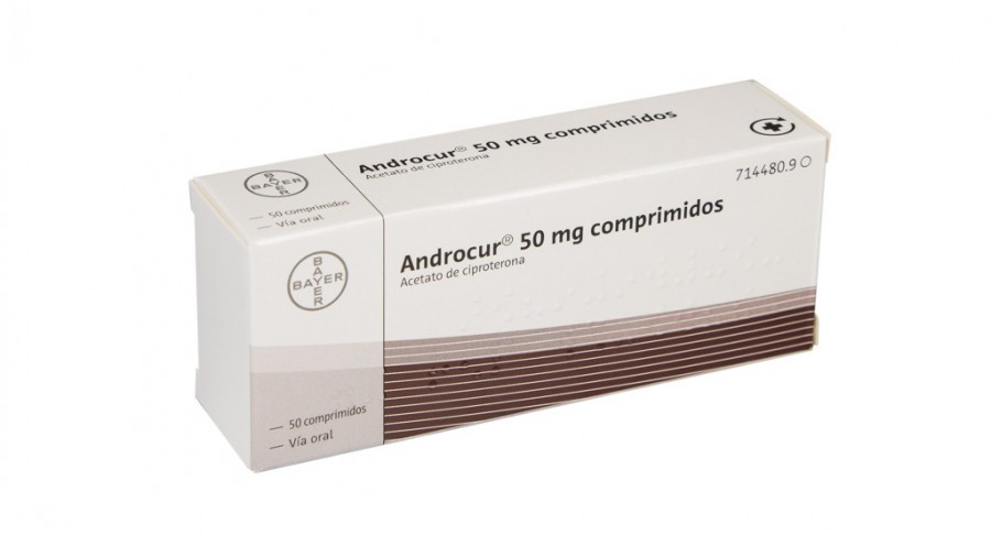 ANDROCUR 50 mg COMPRIMIDOS,50 comprimidos fotografía del envase.