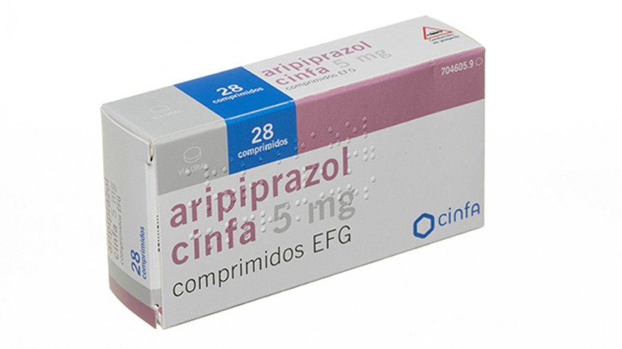 ARIPIPRAZOL CINFA 5 MG COMPRIMIDOS EFG , 28 comprimidos fotografía del envase.