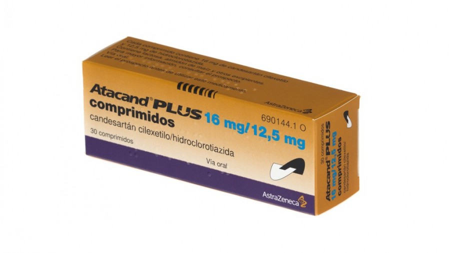 ATACAND PLUS 16/12,5 mg COMPRIMIDOS , 30 comprimidos fotografía del envase.