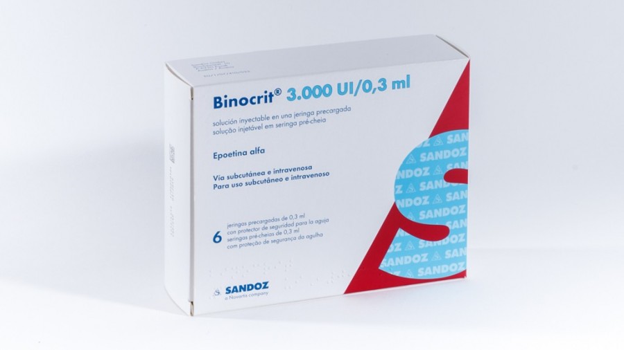 BINOCRIT, 3000 UI/0,3 ml, SOLUCION INYECTABLE EN UNA JERINGA PRECARGADA, 6 jeringas precargadas de 0,3 ml fotografía del envase.