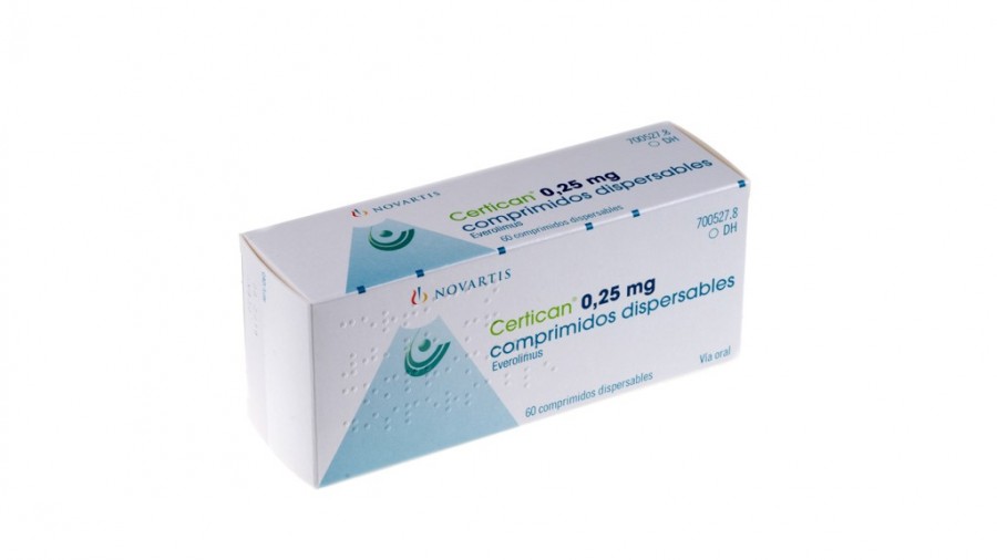 CERTICAN 0,25 mg COMPRIMIDOS DISPERSABLES, 60 comprimidos fotografía del envase.
