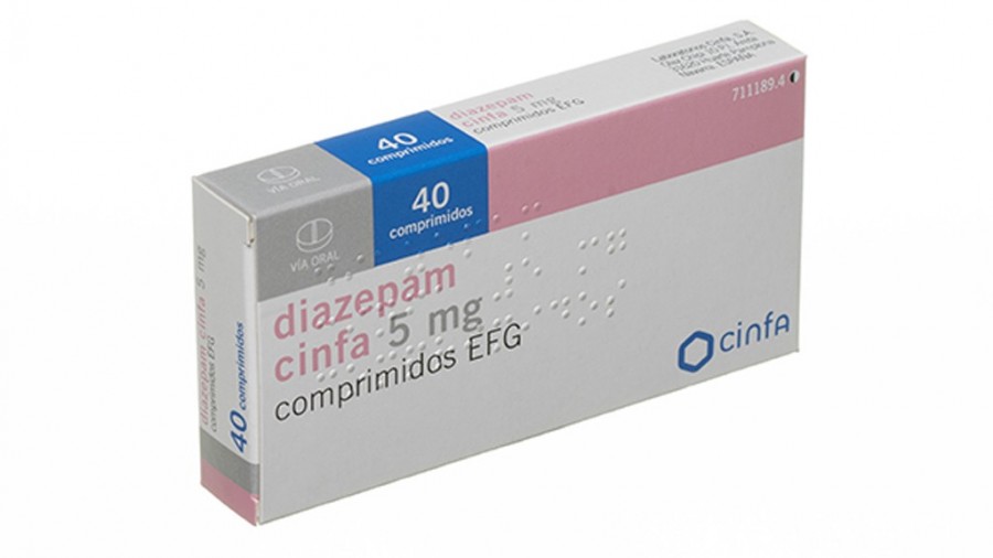 DIAZEPAM CINFA 5 MG COMPRIMIDOS EFG, 30 comprimidos fotografía del envase.