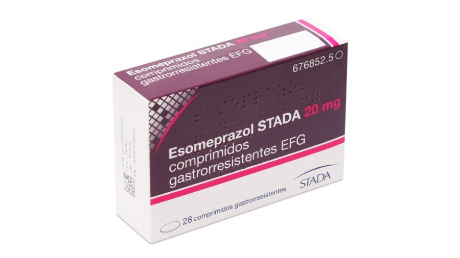 ESOMEPRAZOL STADA 20 mg COMPRIMIDOS GASTRORRESISTENTES EFG , 28 comprimidos fotografía del envase.