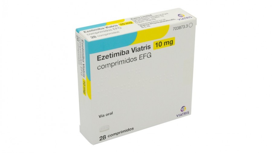 EZETIMIBA VIATRIS 10 MG COMPRIMIDOS EFG, 28 comprimidos (Blister PVC/Aclar/Aluminio) fotografía del envase.