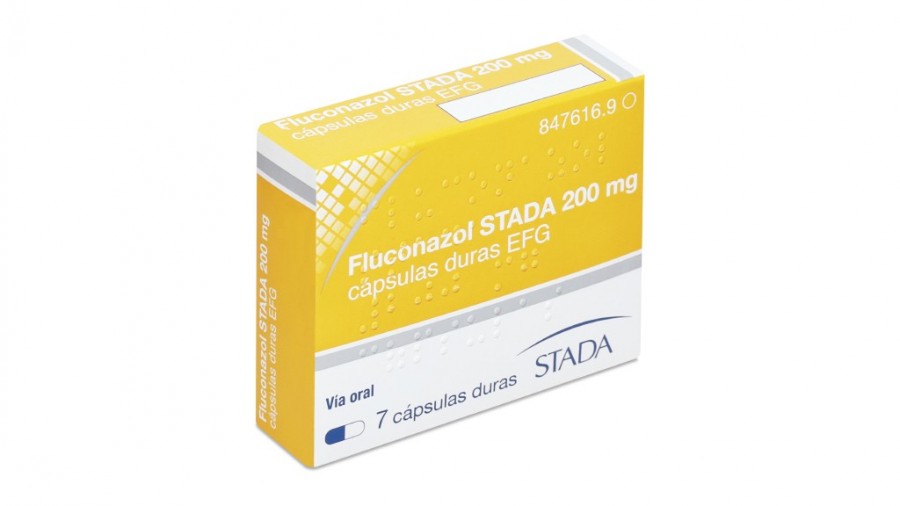 FLUCONAZOL STADA 200 mg CAPSULAS DURAS  EFG , 6 cápsulas fotografía del envase.