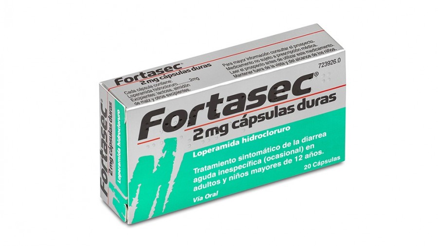 FORTASEC 2 mg CAPSULAS DURAS 10 cápsulas fotografía del envase.