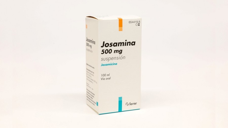 JOSAMINA 500 mg SUSPENSION, 1 frasco de 100 ml fotografía del envase.