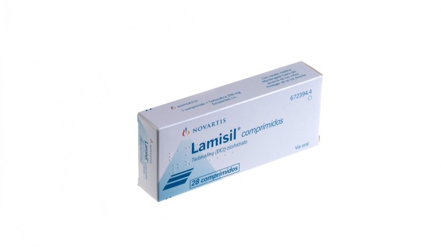 LAMISIL 250 mg COMPRIMIDOS, 14 comprimidos fotografía del envase.