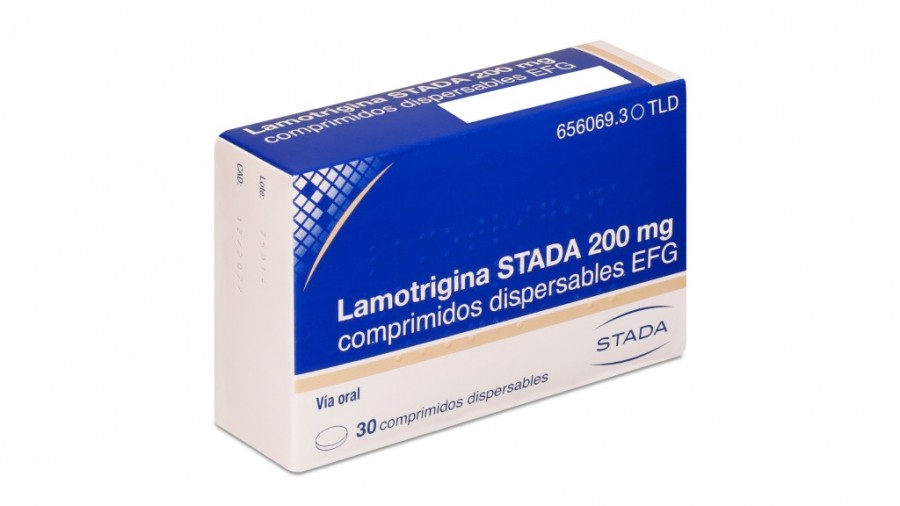 LAMOTRIGINA STADA 200 mg COMPRIMIDOS DISPERSABLES EFG , 30 comprimidos fotografía del envase.