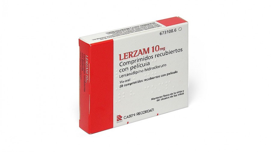 LERZAM 10 mg COMPRIMIDOS RECUBIERTOS CON PELICULA , 28 comprimidos fotografía del envase.