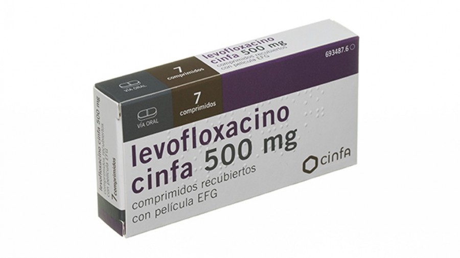 LEVOFLOXACINO CINFA 500 mg COMPRIMIDOS RECUBIERTOS CON PELICULA EFG , 7 comprimidos fotografía del envase.