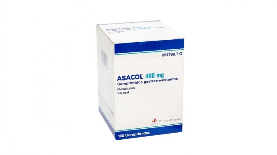 ASACOL 400 mg COMPRIMIDOS GASTRORRESISTENTES , 100 comprimidos fotografía del envase.