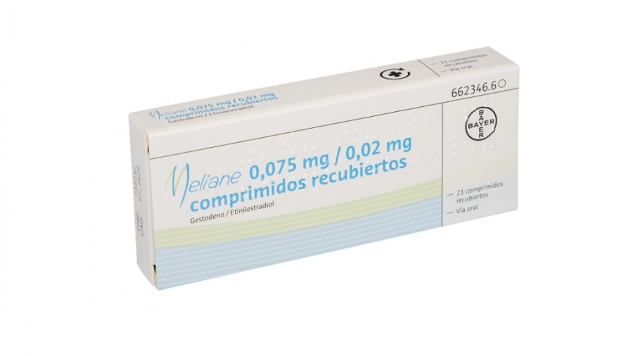 MELIANE 0,075 mg / 0,02 mg COMPRIMIDOS RECUBIERTOS , 21 comprimidos fotografía del envase.