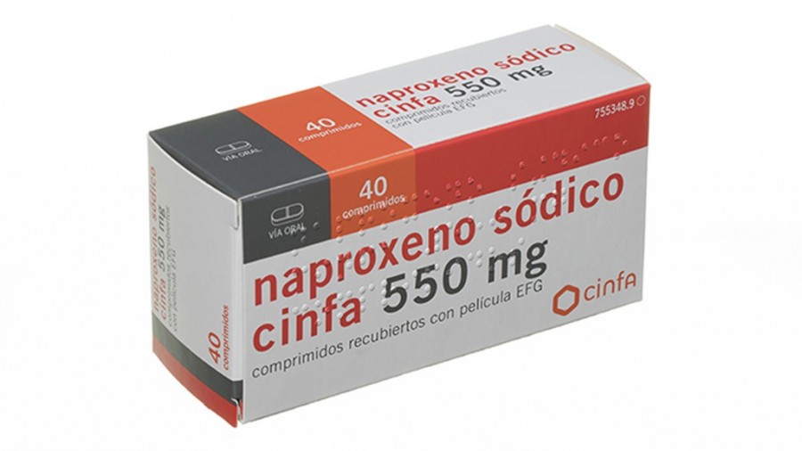 NAPROXENO SODICO CINFA 550 mg COMPRIMIDOS EFG, 10 comprimidos fotografía del envase.